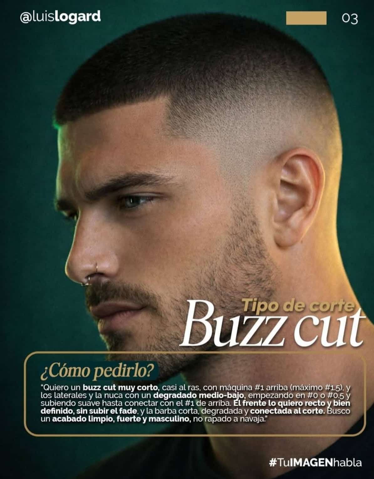 Corte buzz cut clásico