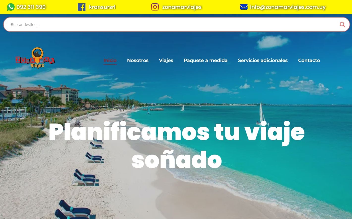 Innovaweb diseño una pagina web para agencia de viajes
